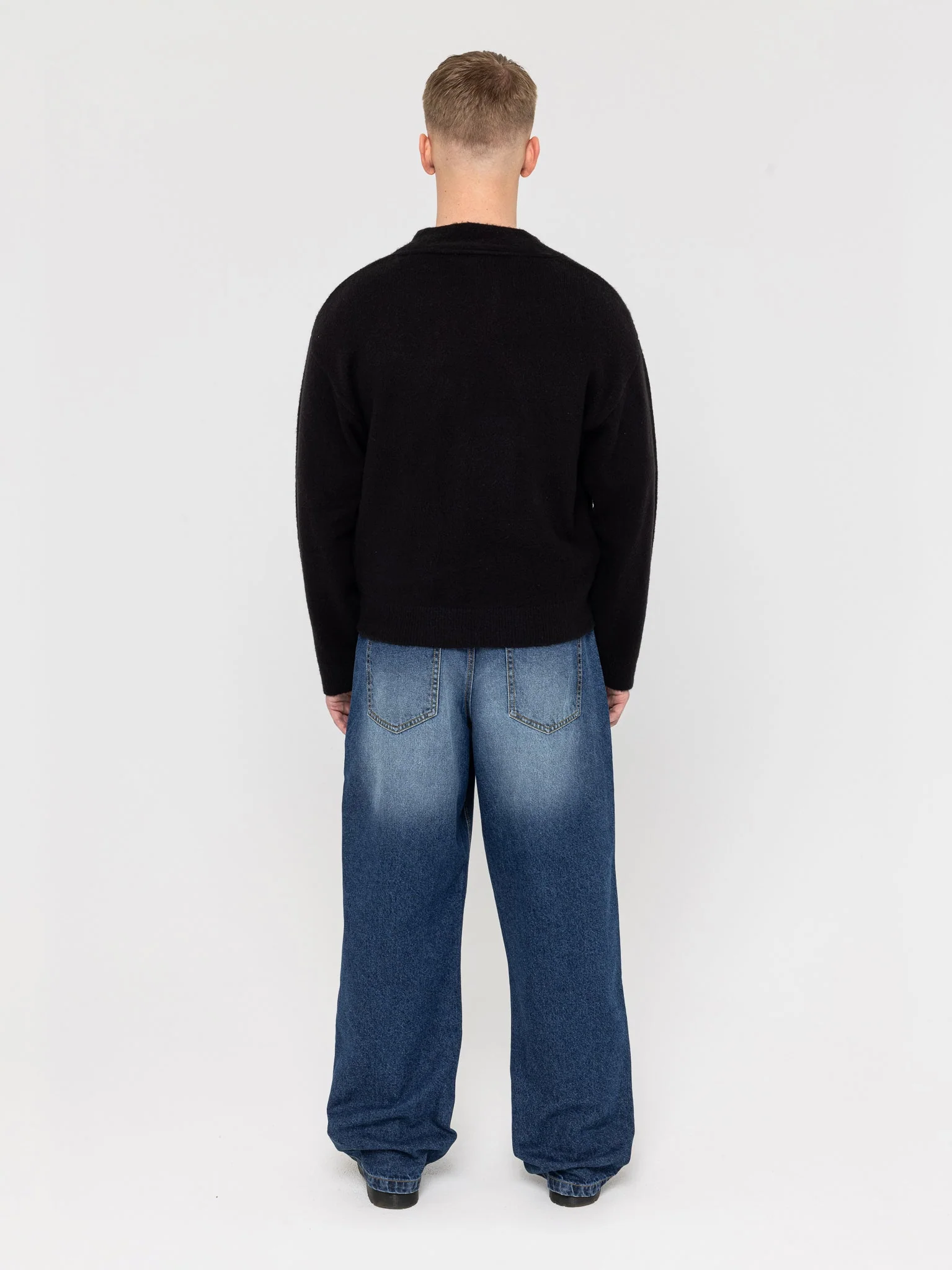 Knitted Cardigan Black - Image 4