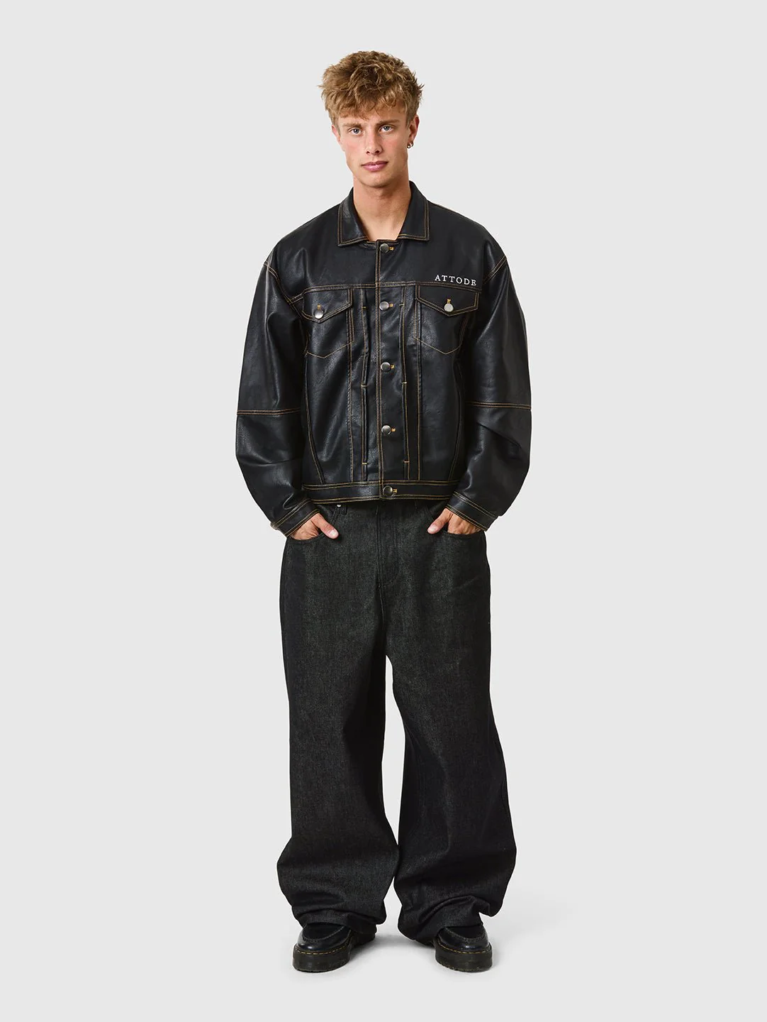 Leather Jacket Black - Image 3