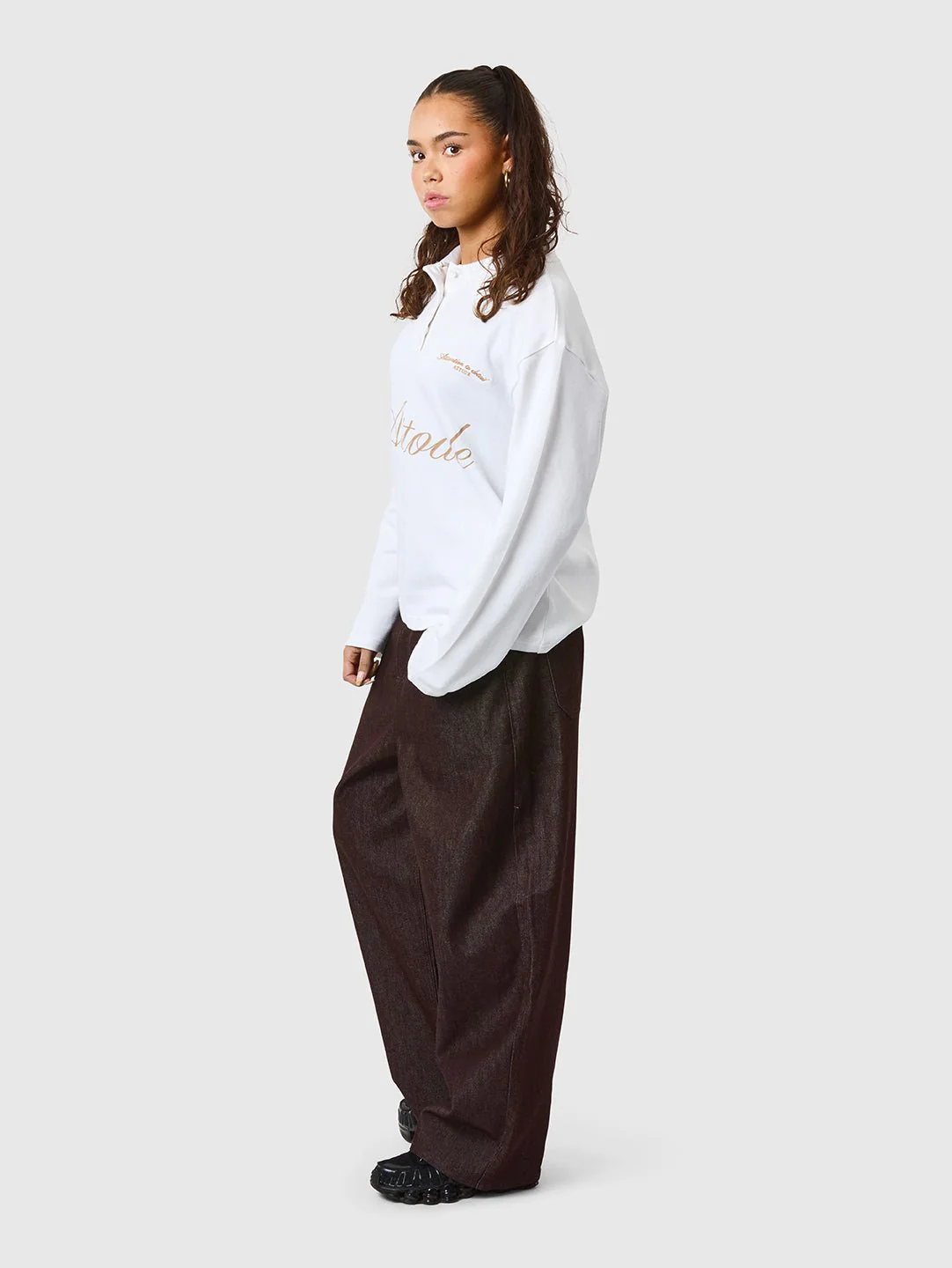 LS Polo Shirt White - Image 6