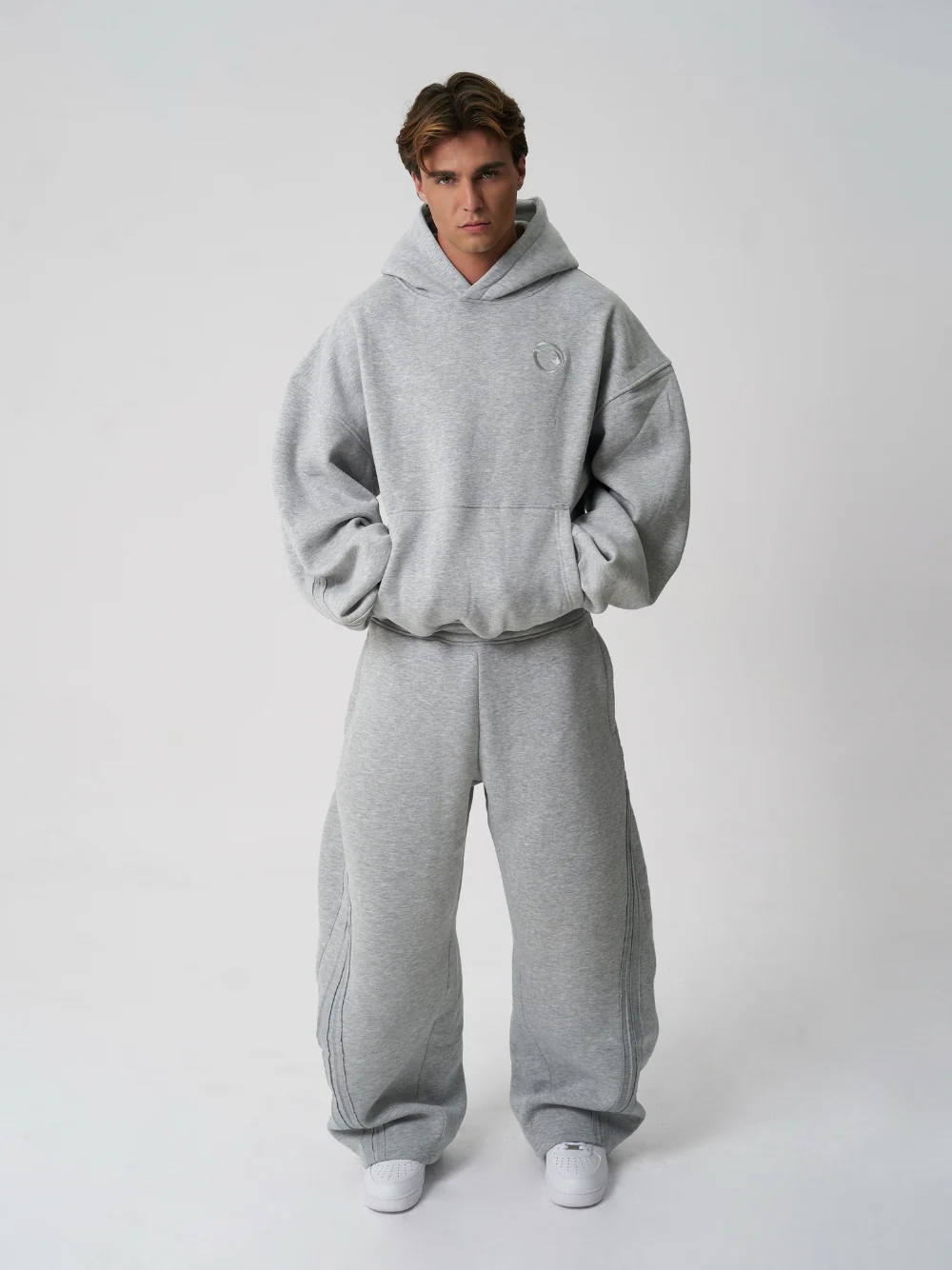 Rail Sweatpants Grey Marl - Image 3