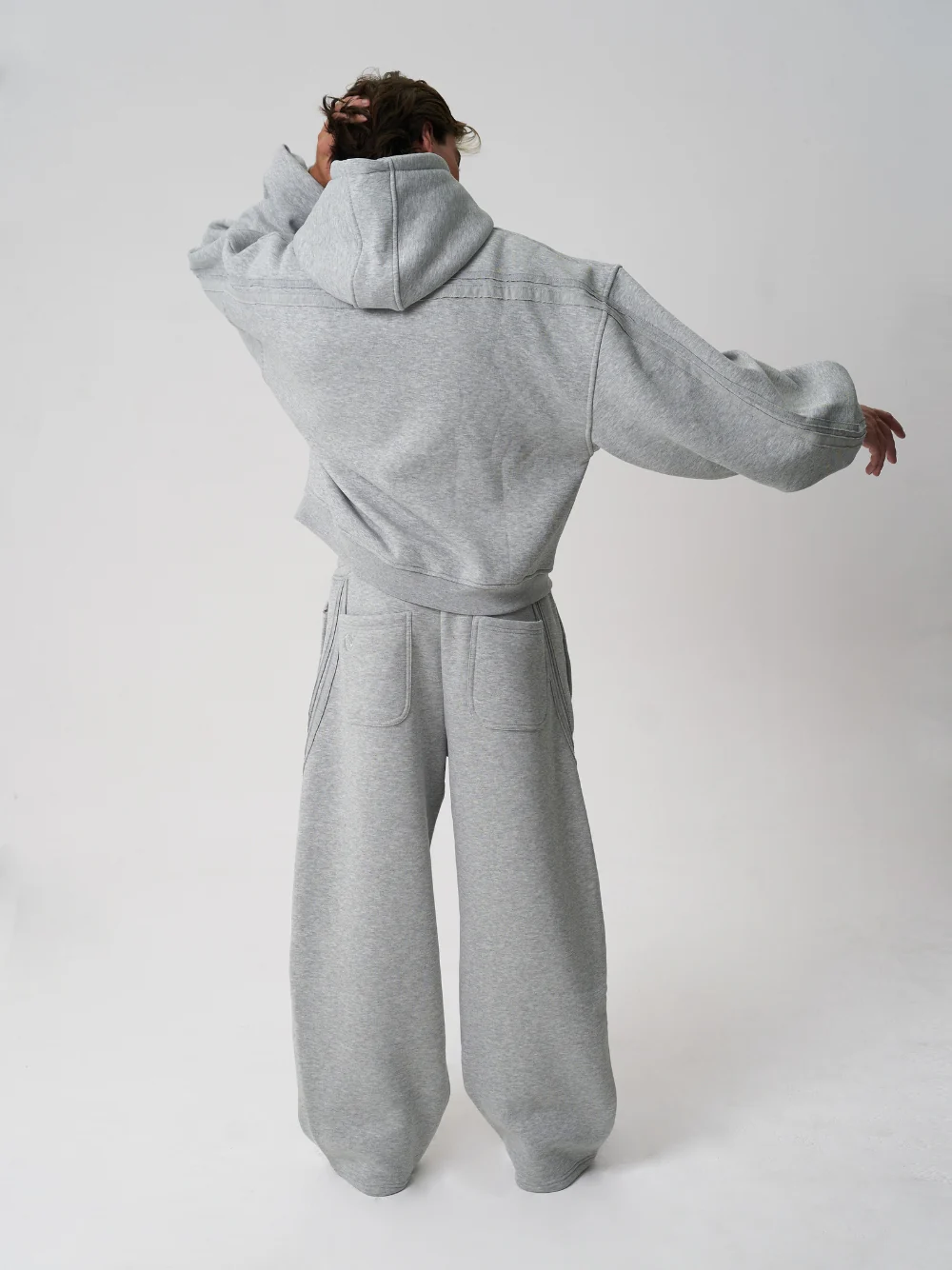 Rail Sweatpants Grey Marl - Image 4