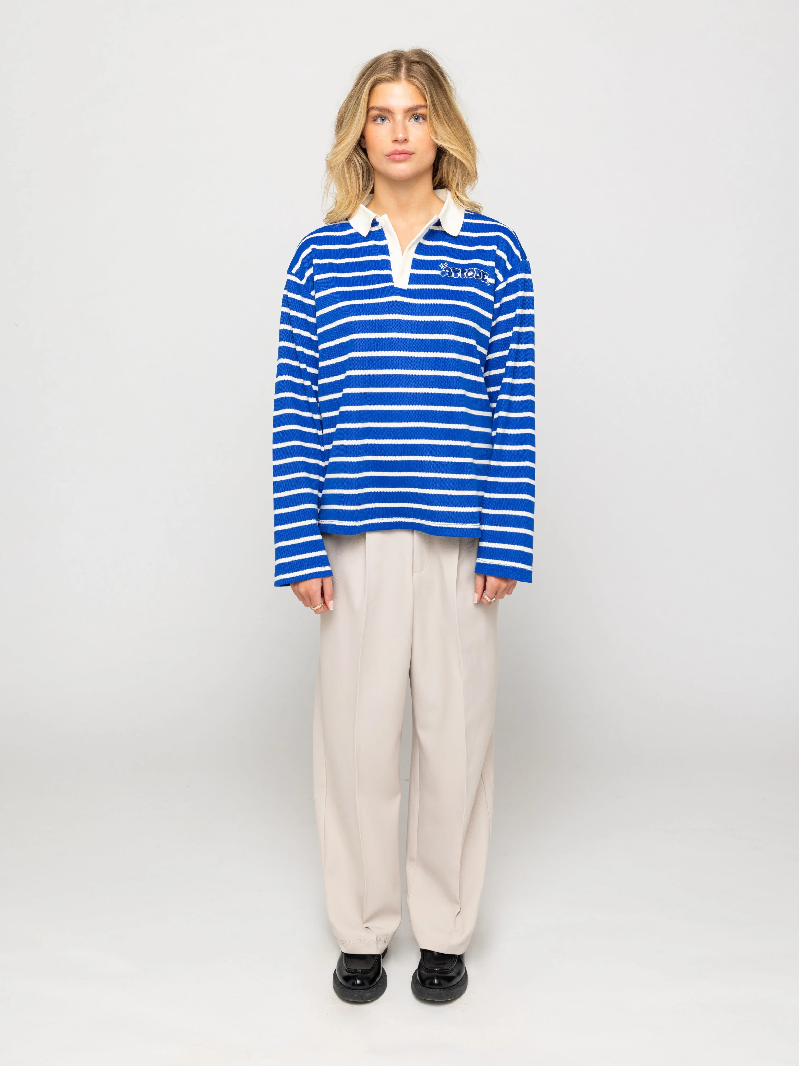 Wide Leg Pleated Suit Pants Beige - Image 6