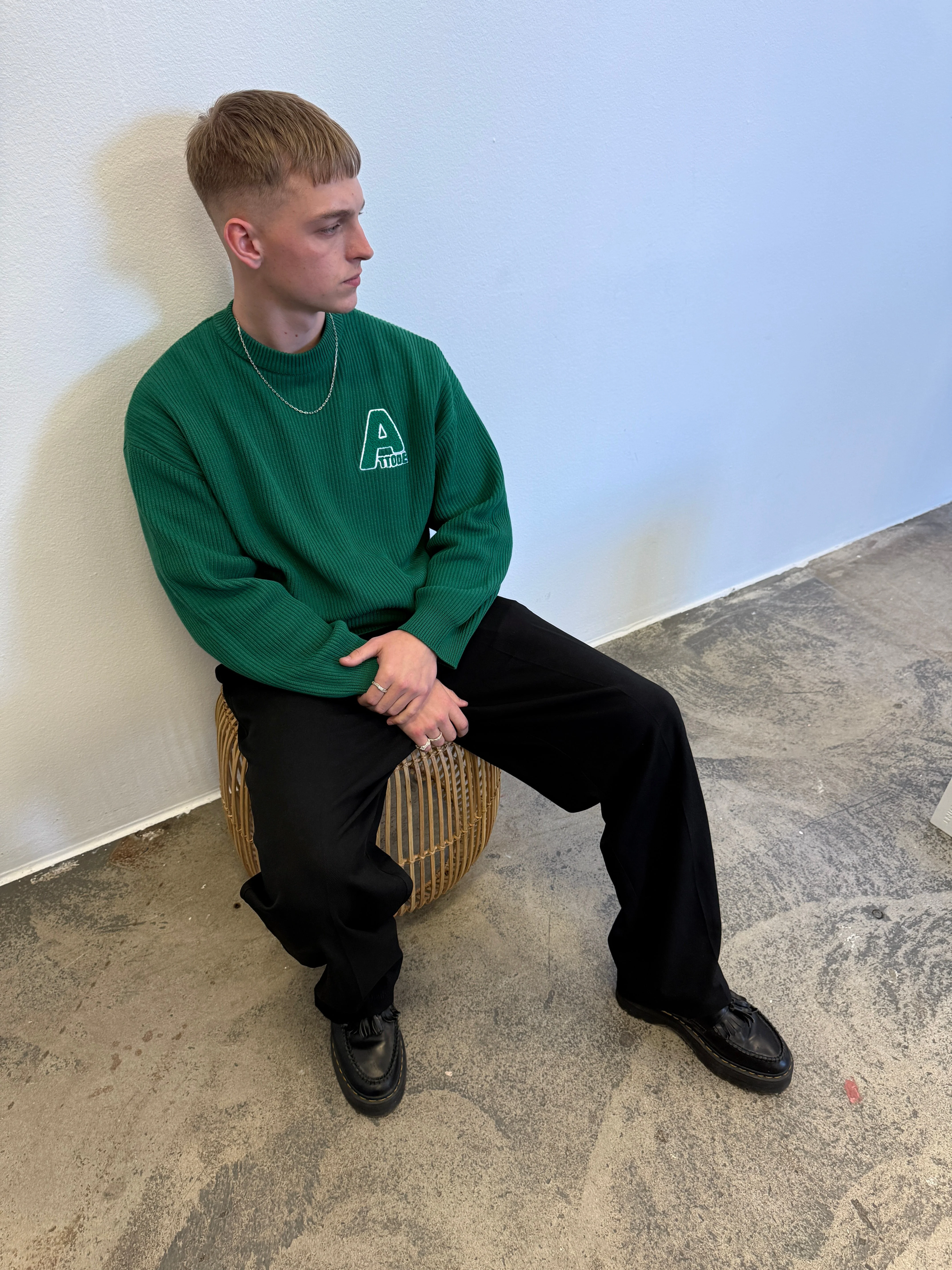 Wide Leg Pleated Suit Pants Black - Image 8