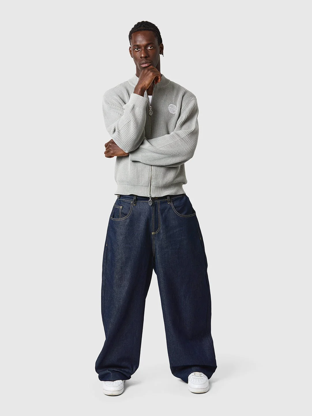 Zip Knit Grey - Image 3