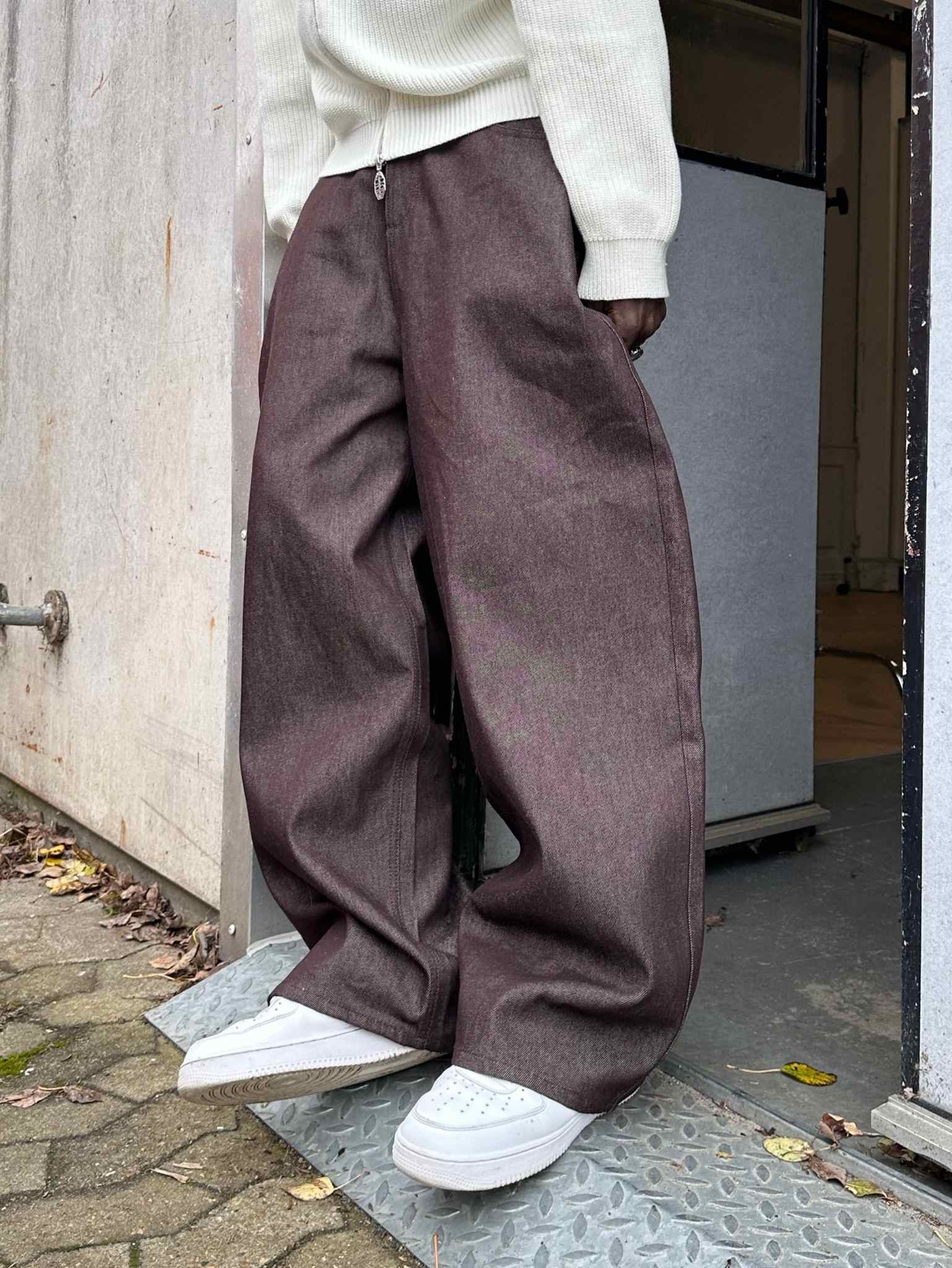 Raw Denim Jeans Mahogany Brown - Image 5