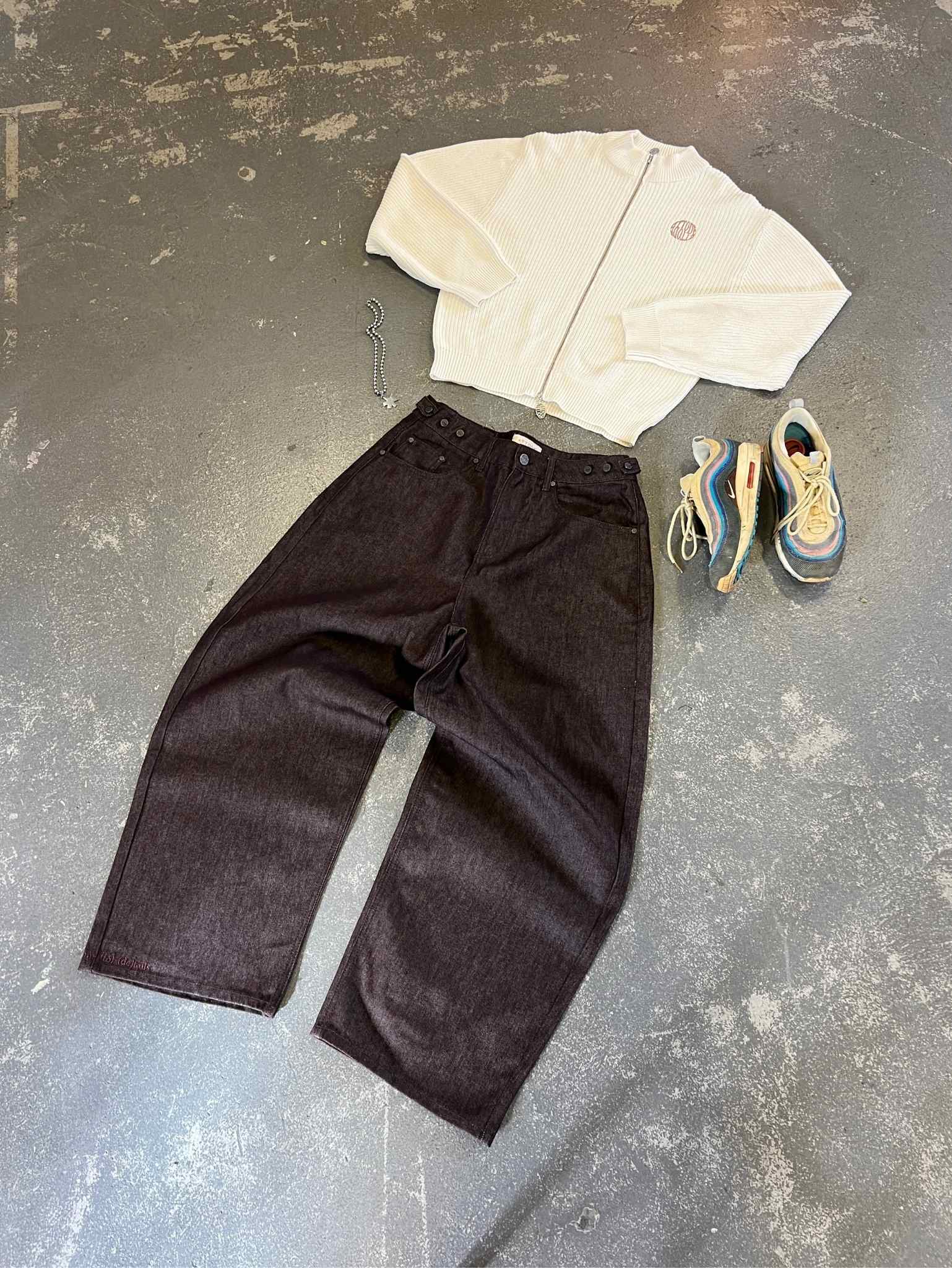 Zip Knit Bone White - Image 8