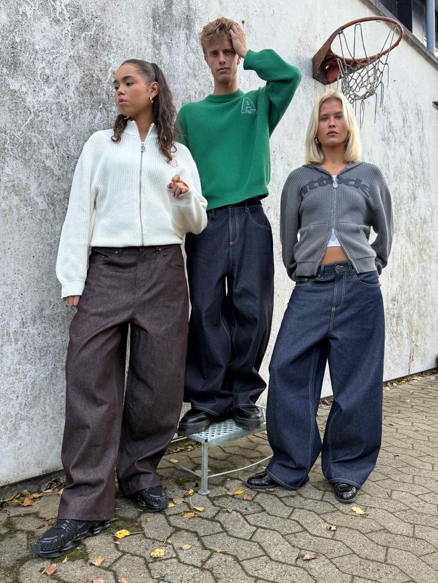 Zip Knit Hoodie Dark Grey - Image 5