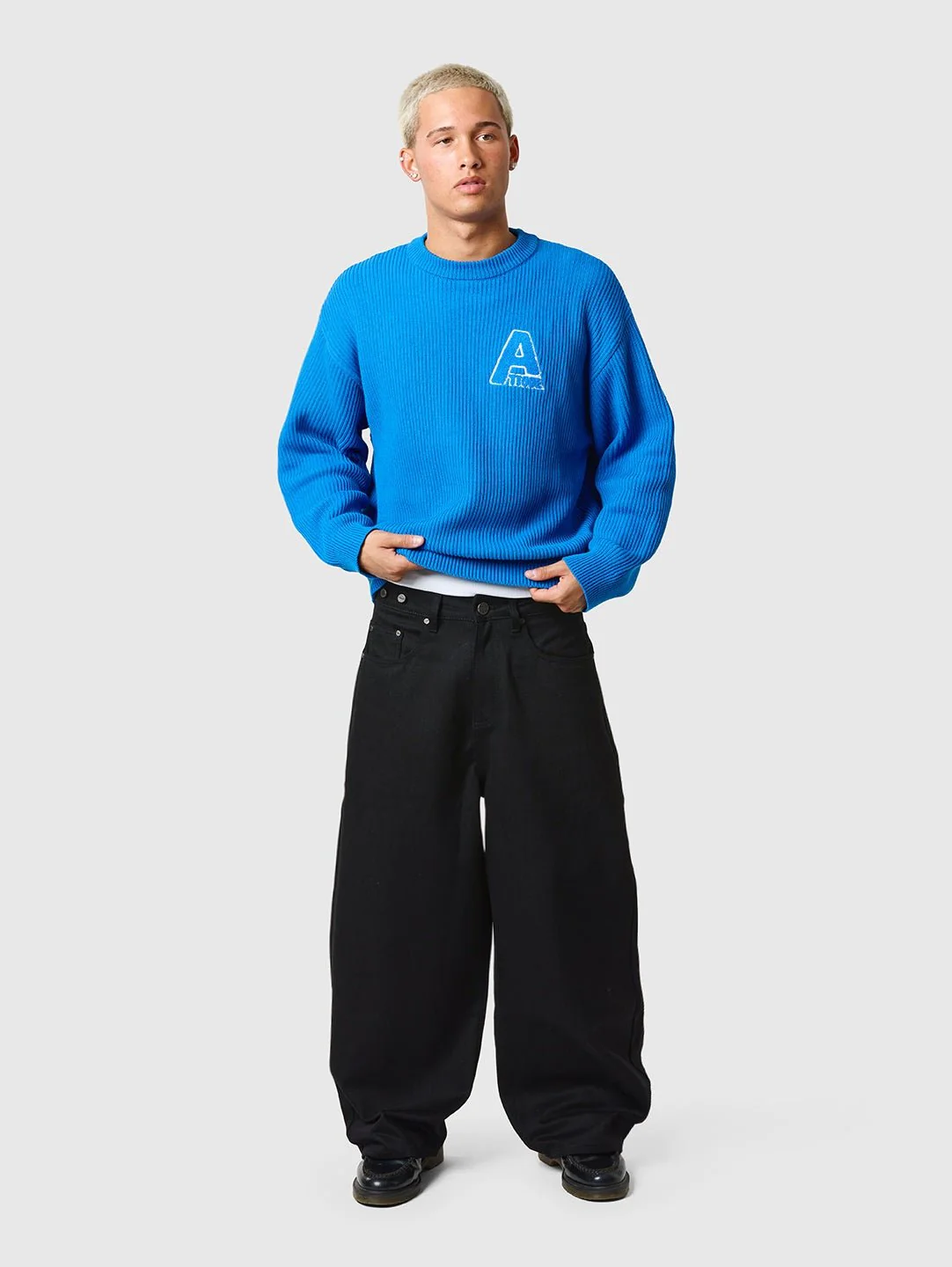 Raw Denim Jeans Solid Black - Image 3